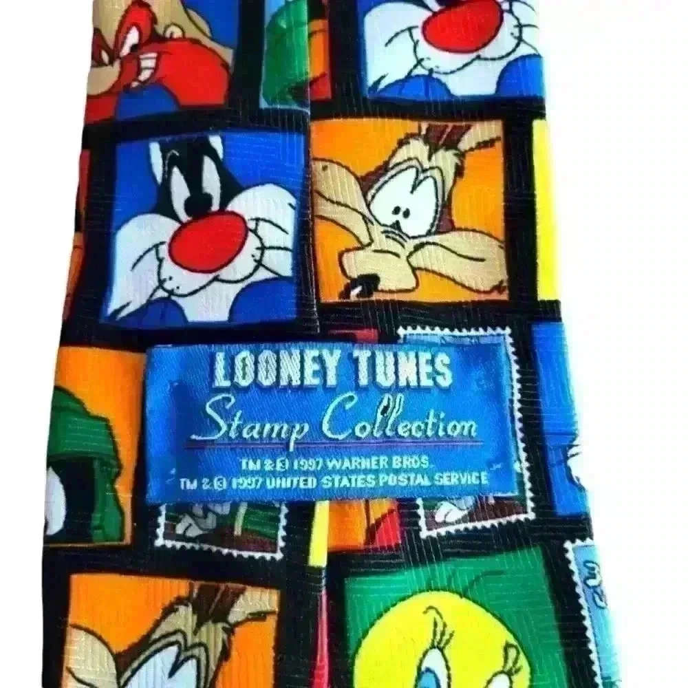 ☆ VTG 1997 Looney Tunes‎ Neck Tie Stamp Collection Bugs Bunny & Friends. 3/$30